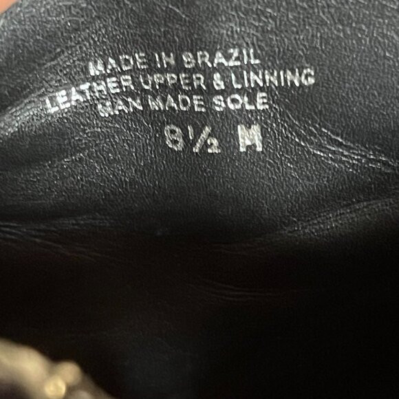 Tory Burch Aaden Black Suede Logo Wedge Heel Ankle Boot Bootie Size 8.5 - Picture 7 of 7